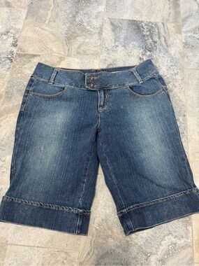 Y2K DKNY Jeans Dark Blue Denim Shorts